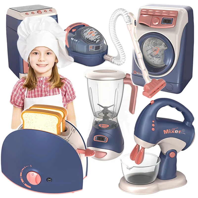 Simulation Electric Cleaning Play Sets Toys For Kids House Appliances Kitchen Infant Toys for Girls Washing Machine Appliance