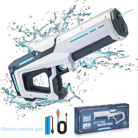 Electric Water Guns Powerful Squirt Automatic Water Suction Water Blasters Summer Outdoor Beach Toy