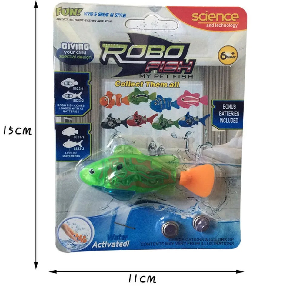 Baby Shower Toys LED Electric Simulation Fish With Light Water Swimming Fish Tank Ornaments Pet Playing Toys