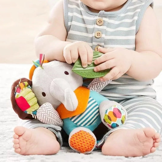 Montessori Baby Toys Kawaii Soft Plush Dolls Animal Strollers Pendant Toys for Newborn Boys Girls Toddler Birthday Gift