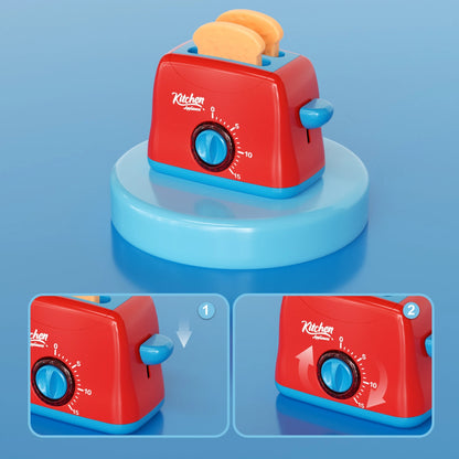 Kitchen Appliances Accessories Playhouse Toys: Juicer, Blender, Toaster - Pretend to Play Interactive Learning Games with Sound