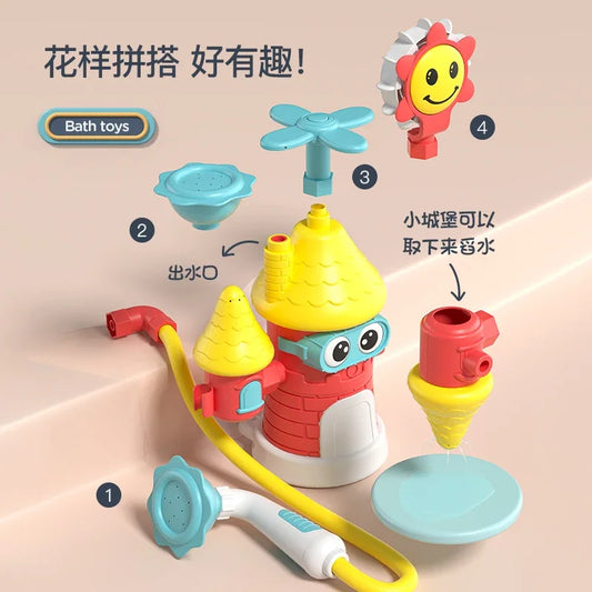 Baby Children's bath toys Water play toys Boys Girls bathing fun Electric water play artifact  Fun shower toy