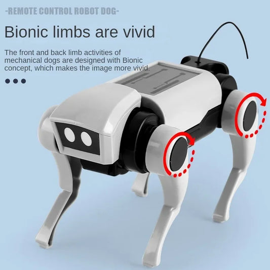 Robot Children's Remote Control Mechanical Dog Toy Assembling Model Electric Set Toys for Boys Kids Gift