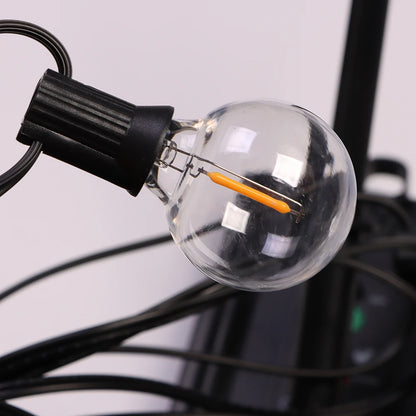 Solar String Lights Outdoor G40 Patio Lights with LED Shatterproof Bulbs,Weatherproof Hanging Lights Garden