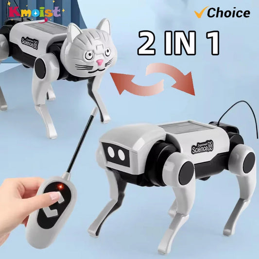 Robot Children's Remote Control Mechanical Dog Toy Assembling Model Electric Set Toys for Boys Kids Gift
